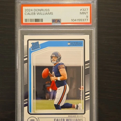 Panini 2024 Donruss Rated Rookie Caleb Williams #327 PSA 9 Chicago Bears