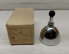 1930S WALTER VON NESSEN 1889-1943 Chase Ming Dinner Bell Chrome Brass & Copper