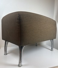 Morgan Contract Furniture Footstool Brushed Metal Legs Modernist Furniture Retro