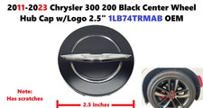 2011-2023 Chrysler 300 200 Black Center Wheel Hub Cap Wlogo 2.5 1lb74trmab