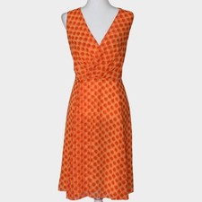 Vince Camuto Sleeveless Midi Summer Dress Orange Size 10
