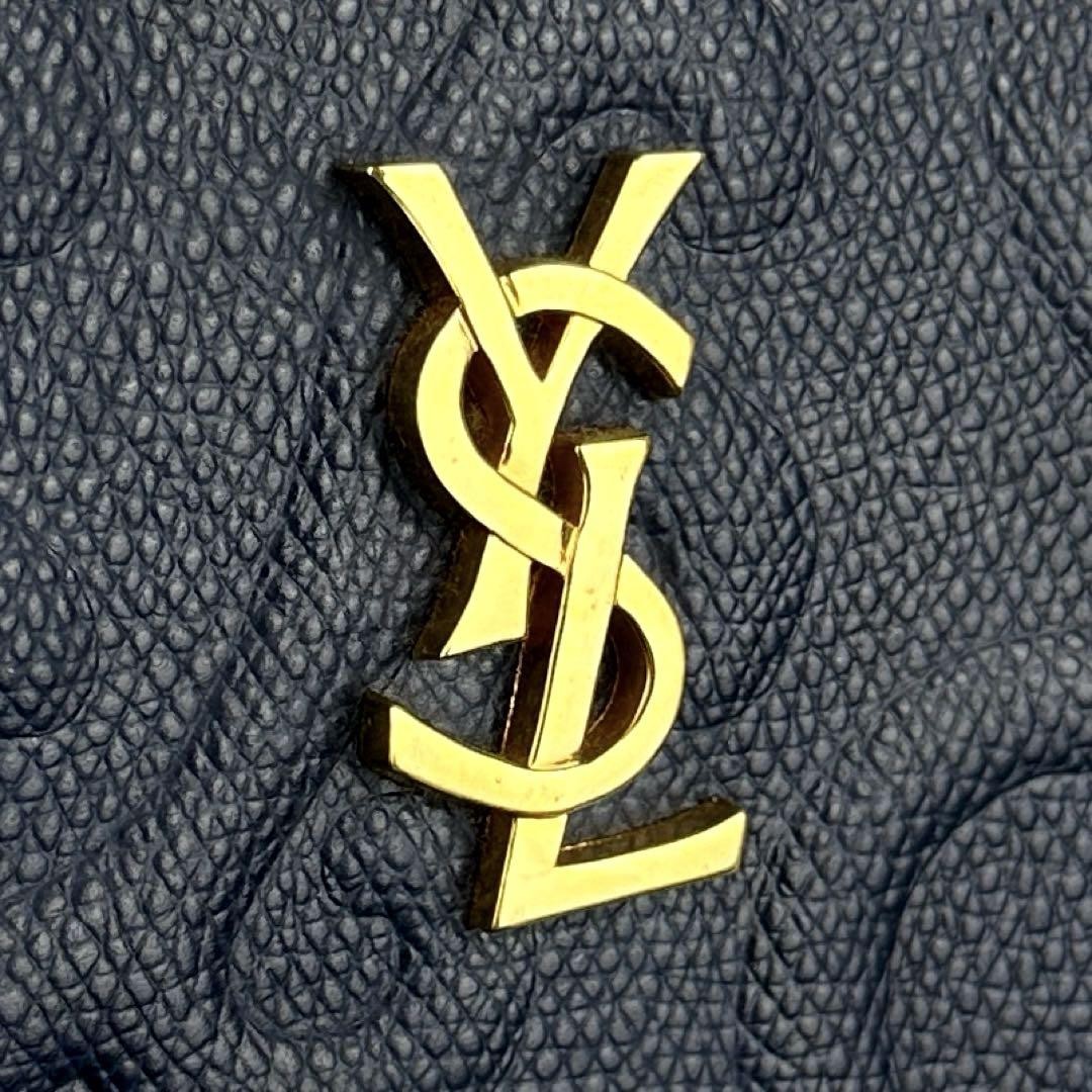 Borsa a tracolla Yves Saint Laurent in pelle blu navy autentica