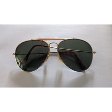 Vintage Aviator Unisex Retro Sunglasses Gold Finish, Pilot, 70s