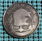 1968 Knights of JASON / Many Faces of NOLA  .999 FINE SILVER Mardi Gras Doubloon