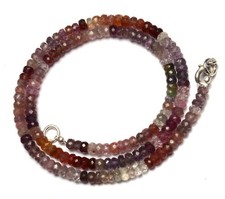 Super Quality Gem Multicolor Spinel 4.5MM Faceted Rondelle Beads Necklace 17"