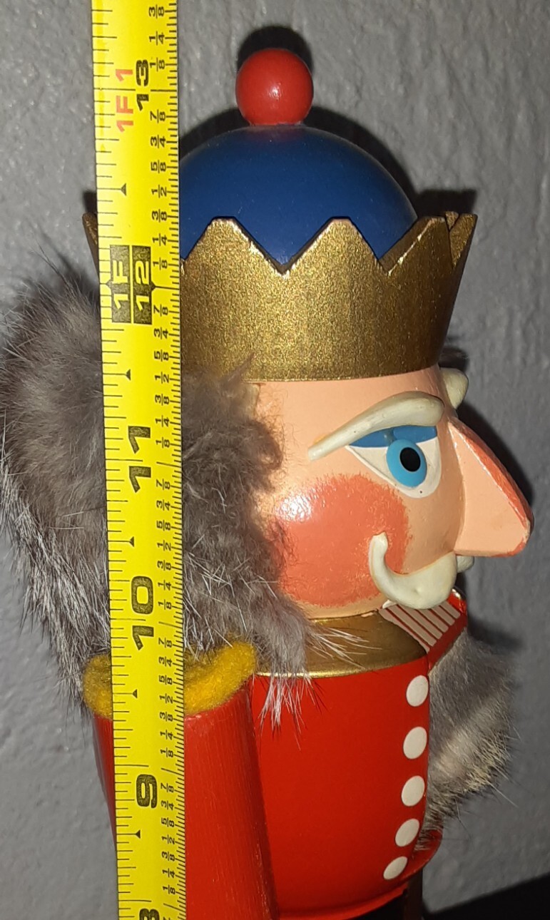 NUTCRACKER 🎄 13” Wooden Display Figure Holiday Christmas Decor Vintage
