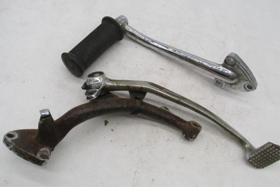 Palanca de control de pie lateral de freno cromado Triumph BSA Vintage Chopper con montaje Foto 4 de 4