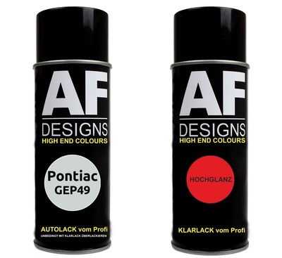 Spraydose für Pontiac GEP49 Quicksilver Metallic Basislack Klarlack Sprühdose