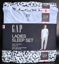GAP Women's Soft Sleep Set, Light Blue, Size SMALL (GP007061)