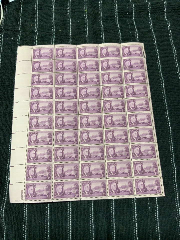 Roosevelt 2 cent, 3 cent and 5 cent full panes of US stamps - Image 4 of 4