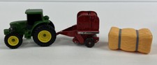 Ertl John Deere Tractor W/ International  Baler And Hay Bale - Lot Of 3