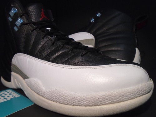 NIKE AIR JORDAN XII 12 RETRO PLAYOFF BLACK WHITE GREY CHICAGO BRED 130690-001 9 - 第 1/10 張圖片