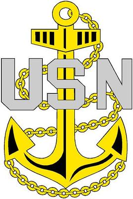 US Navy - Chief Petty Officer  (2 small or  1 Large)  Vinyl Decal