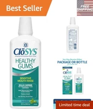 Alcohol-Free Healthy Gums Mouthwash - 32oz Antiplaque Solution with Gentle Mint