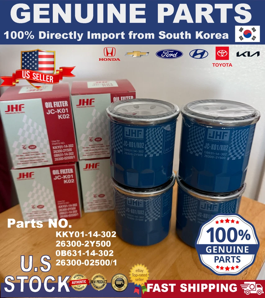 Filtro de aceite genuino motor NiSSAN 26300-2Y500 para Nissan Infiniti | PAQUETE DE 4 | Foto 2 de 3