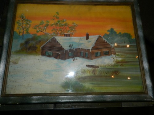Robert Wilcox Painting Cabin In the Winter Dec 28 1823 - Picture 6 of 7