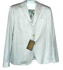 Manuel Ritz  Men's Cotton  Fancy Beige Jacket Blazer Size US 46 EU 56