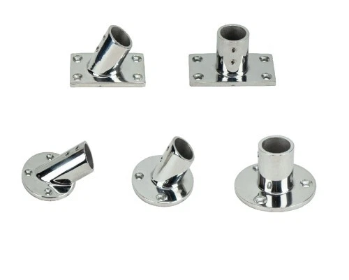 PONTTOR Relingfuß Edelstahl V4A Reling Fuß Beschlag Bimini Bodenplatte Boot Yacht Marine