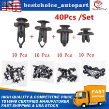 40Pcs Clip Car Rivet Fastener For Honda BMW Mercedes Nissan Toyota Chevy GMC