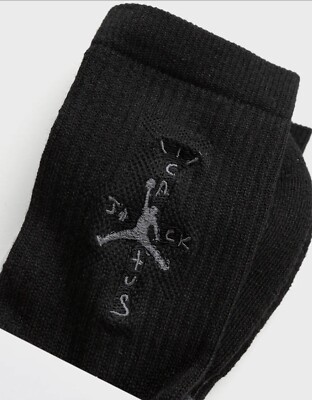 Jordan X Travis Scott Everyday gepolsterte Crew-Socken Schwarz Große 34-38