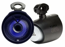 JBL MT8HLB 8" Enclosed 2-Way Tower Speaker with Tweeter & RGB Lighting X Marine