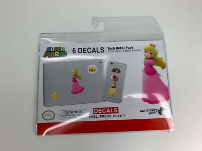 Nintendo official Super Mario Decals Peach's Kingdom Tech Decal Pack 6 Decal New