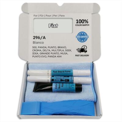 Lackstift für Fiat Silber BIANCO DIVINO ZENIT GHIACCIO GELATO 296 A 500 PANDA