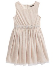 Sequin Hearts 'Rose Gold' Girls Embellished-waist Party Dress 14, Champagne 