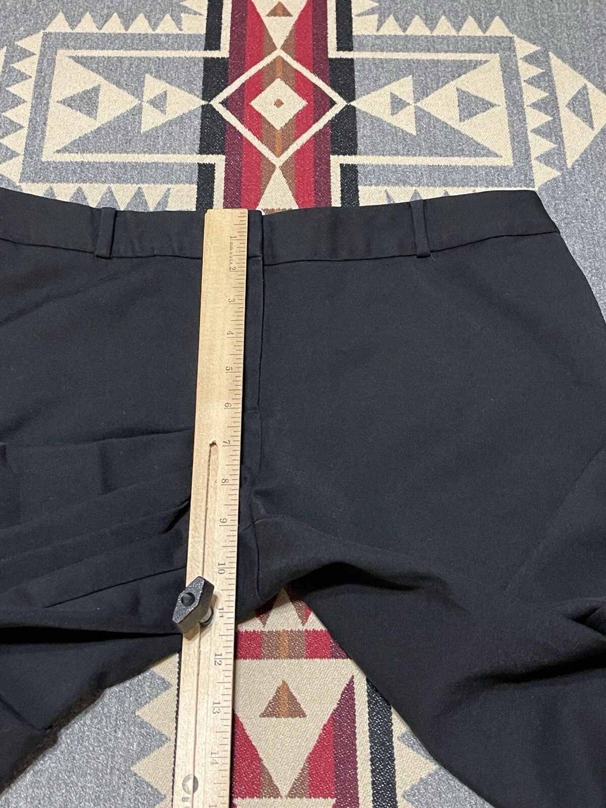 Kate Spade pantaloni neri crop donna 10 abito alla caviglia gamba affusolata T2