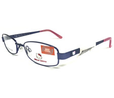 Hello Kitty Kids Eyeglasses Frames HK 275-2 Blue Rectangular Full Rim 48-16-125