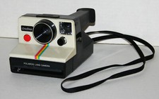 Vintage Polaroid SX-70 OneStep White Rainbow Stripe Land Camera READ DESCRIPTION