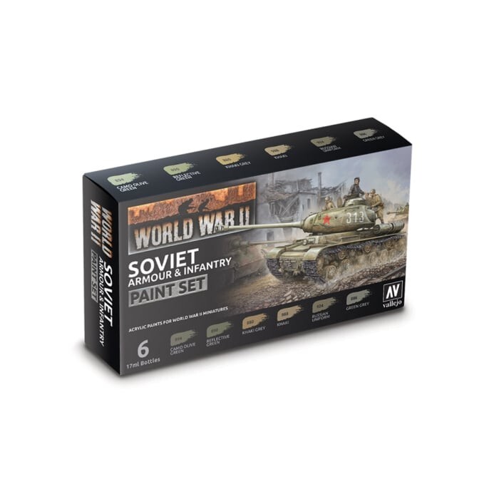 WWII Soviet Armour & Infantry Paint Set - Brand New - Acrylicos Vallejo