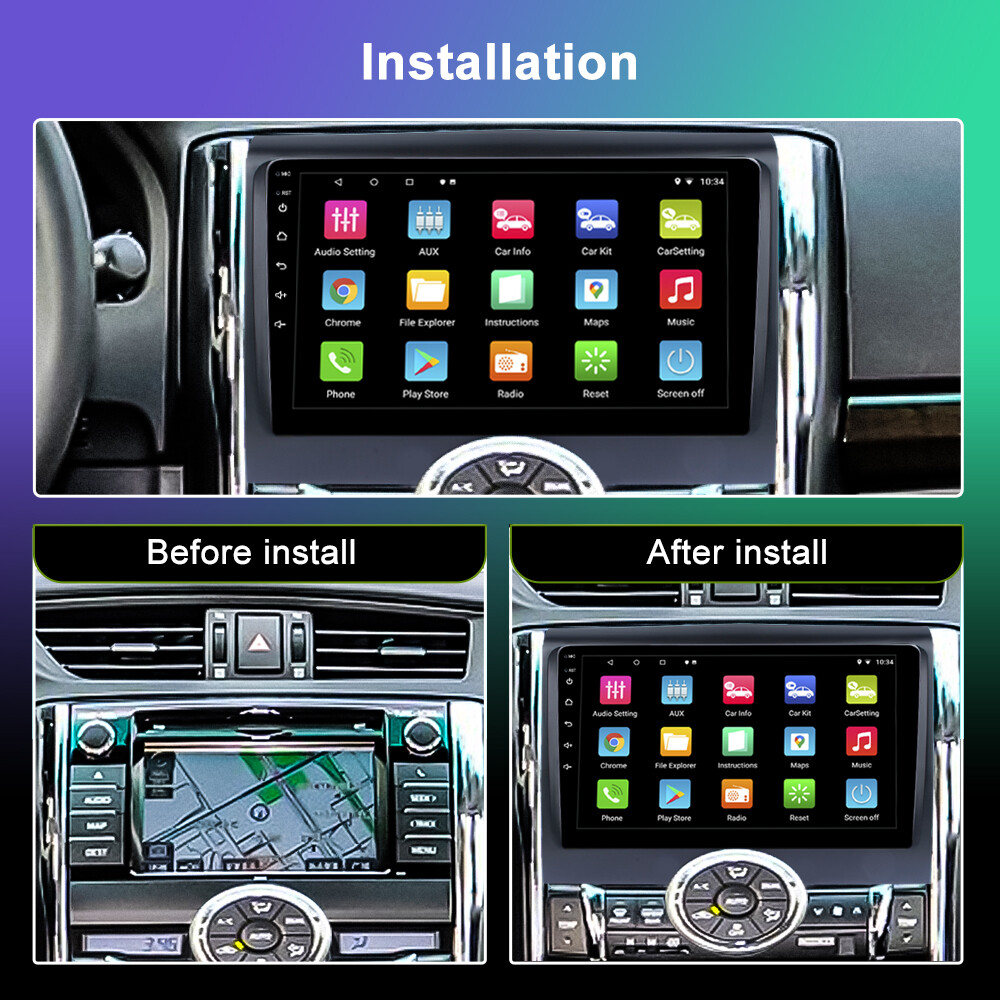 For Toyota Reiz Mark X 2010-2020 Android 13.0 Car GPS Navi