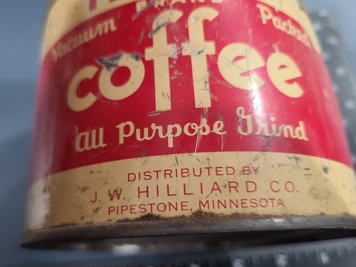 Vintage Hilco Marke Kaffeedose Blech Pipestone Minnesota nahe Stadt Edgerton Luverne MN