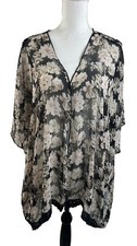 Mason + Mackenzie Sheer Neutral Granny Floral Kimono Size Med Boho Festival