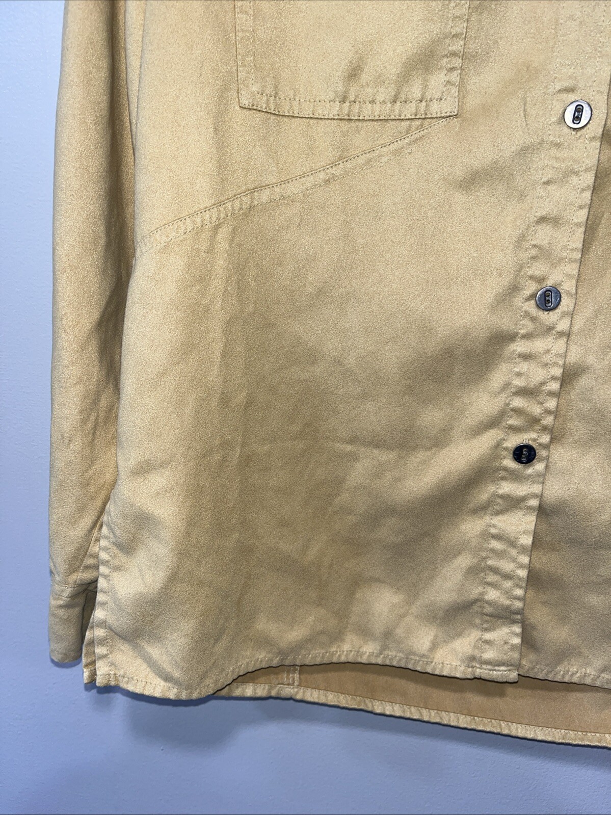 Chico’s Yellow Polyester Collared Long Sleeve But… - image 3