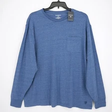 Cremieux Men's Long Sleeve Shirt XXL Blue Heather Solid Stretch NWT