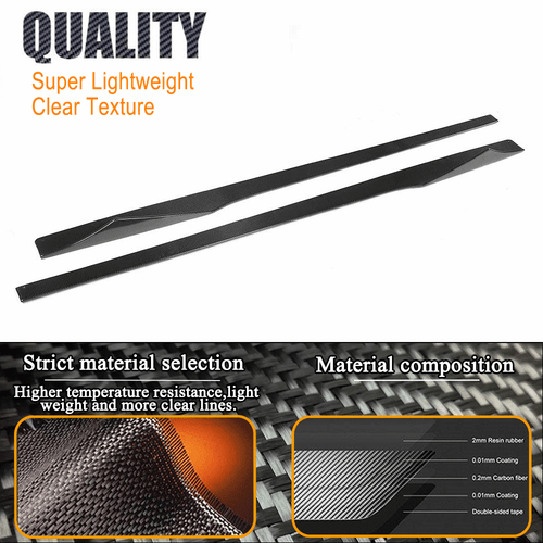 For BMW 2 Series F87 M2 M2C Coupe 2016-19 REAL Carbon Side Skirts Extension Lip - Picture 8 of 12