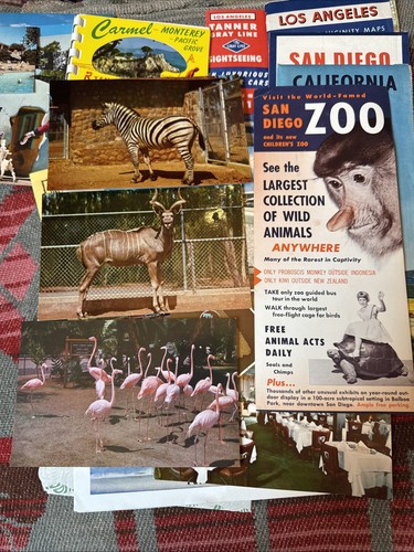 25 Piece Southern California Ephemera Lot 1950s Zoo Maps Restaurant Postcard LA - Picture 5 of 24