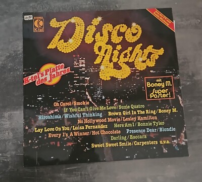 LP Vinyl Various Disco Nights Boney M Poster K-Tel's 