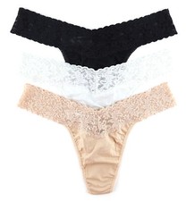 Hanky Panky 3-PACK Original Rise Cotton Thong 8918013PK - Various Colors