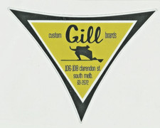 GILL SURFBOARDS STICKER / DECAL SHAPER MANUFACTURER THE 60'S/70'S SURF 
