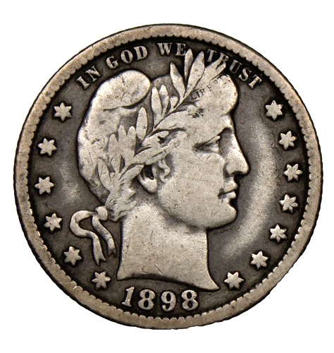 1898 O Barber Quarter - Fine !!