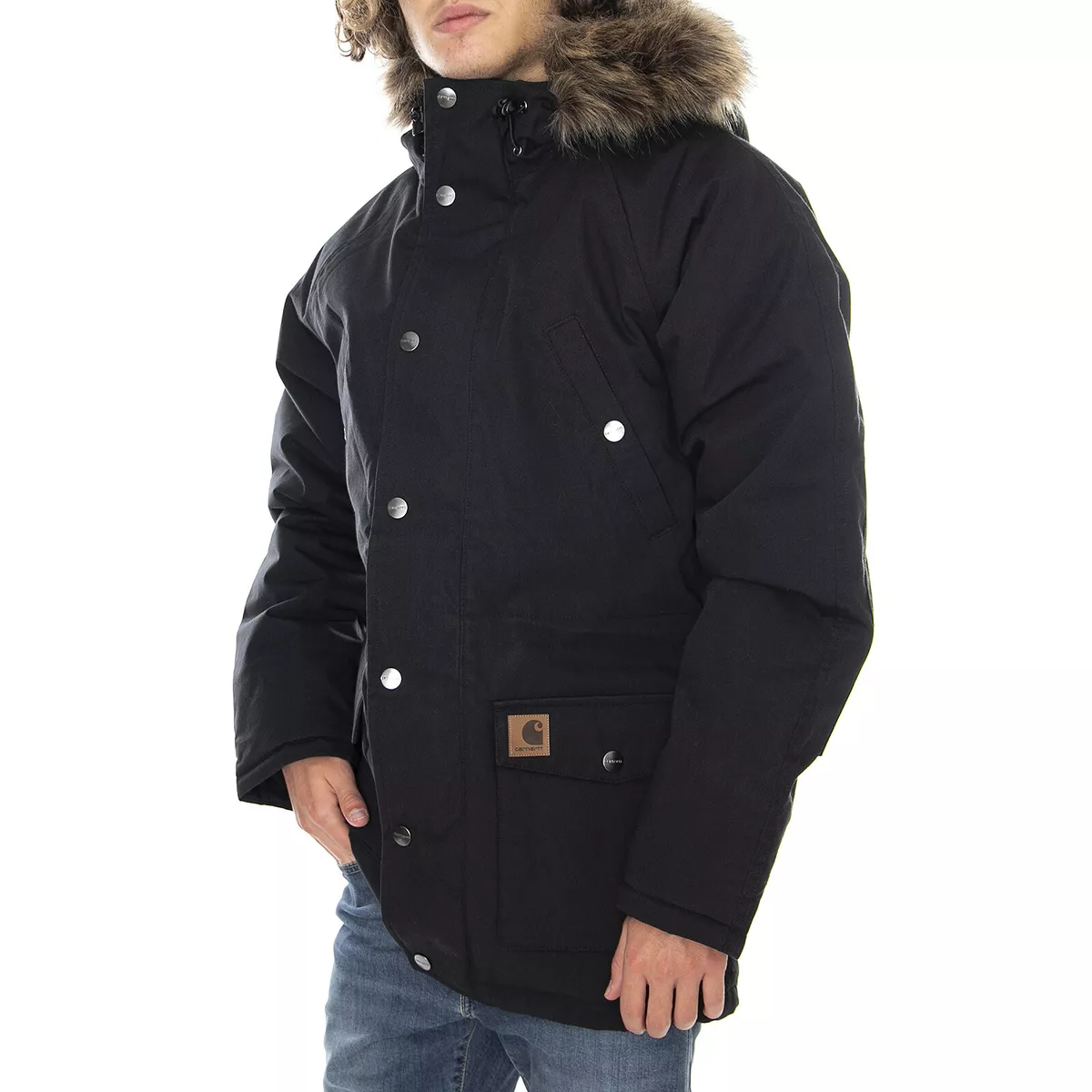 CARHARTT WIP Trapper Parka Jacket Black - Jacket Winter Man Black