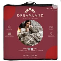 Dreamland Intelliheat Faux Fur Warming Throw Alaskan Husky