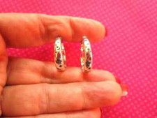 Moon star crystal hoops