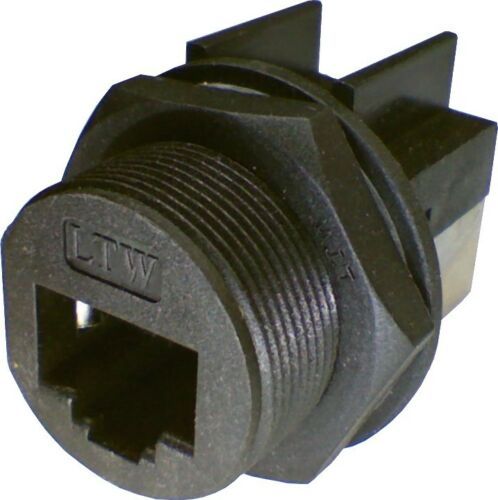 Amphenol Panel Mount RJ45 Jack Waterproof 8P8C Cat5e IP67 - 第 1/2 張圖片