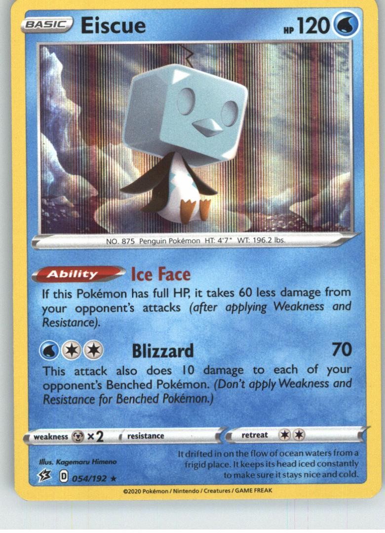 Eiscue 054/192 Holo Rare Rebel Clash Pokemon Near Mint