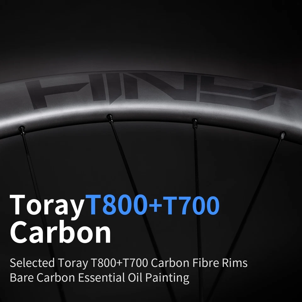 700C 50 mm carbon laufradsatz rennrad disc Clincher Scheibenbremse Steckachse - Bild 4 von 4