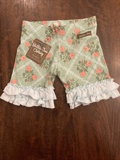 Matilda Jane Going Green shorts size 4 New Nwt Ruffle Roses